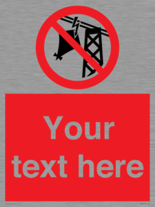 Custom prohibition do not fly kites near overhead electrical power lines